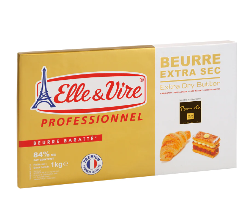 Elle & vire Butter Fat Extra Dry Sheet 1 kg × 10 - Carton 