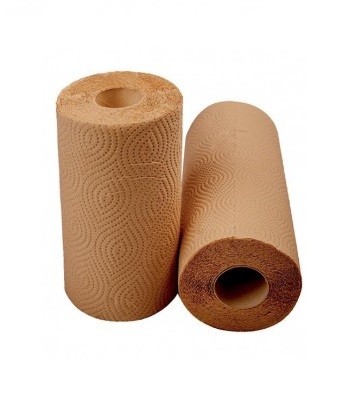 Brown Paper Tissue Roll 6 pcs × 2 - Carton 