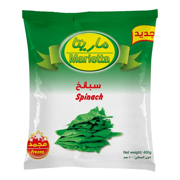 Marietta Frozen Spinach 400 gm × 20 - Carton