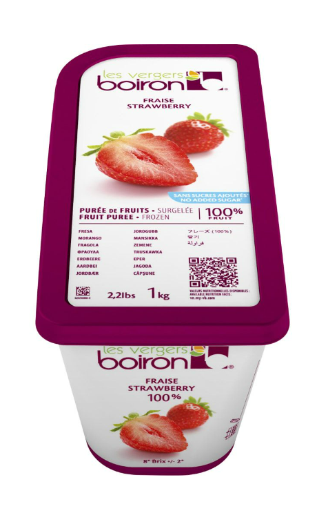 Boiron Frozen Strawberry Puree  1 kg × 6 - Carton1