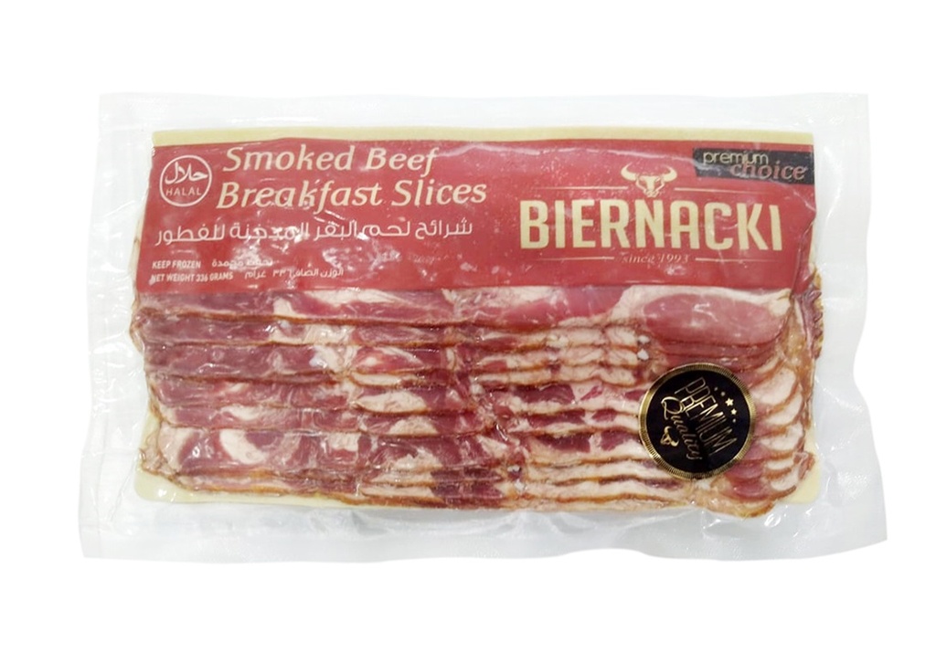 Biernacki Frozen Smoked Beef Slices 500 gm × 30 - Carton