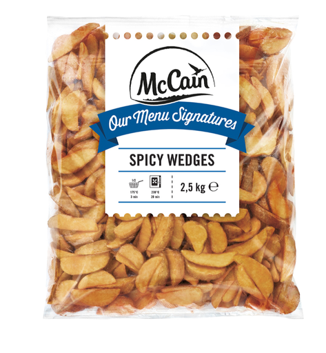 [G05084] McCain Spicy Wedges 2.5 kg × 5 - Carton