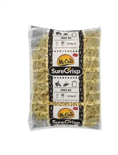 McCain Super Crisp Fries Skin on size 6 - 2.5 kg × 5 - Carton
