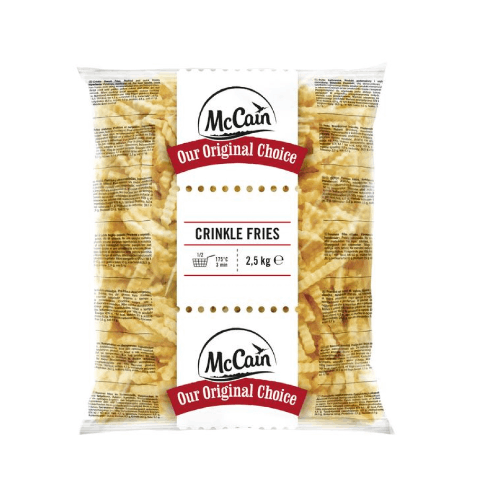McCain Crinkle Fries 2.5 kg × 5 - Carton 