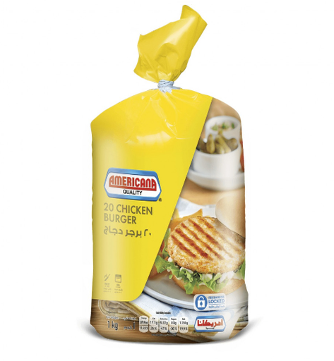 Americana Chicken Burger 1 kg × 10 - Carton