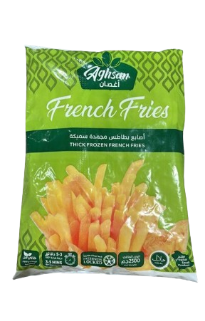 Aghsan Frozen French Fries Size 9 - 2.5 kg × 4 - Carton