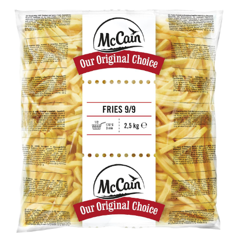 McCain Frozen French Fries Size 9 - 2.5 kg × 5 - Carton