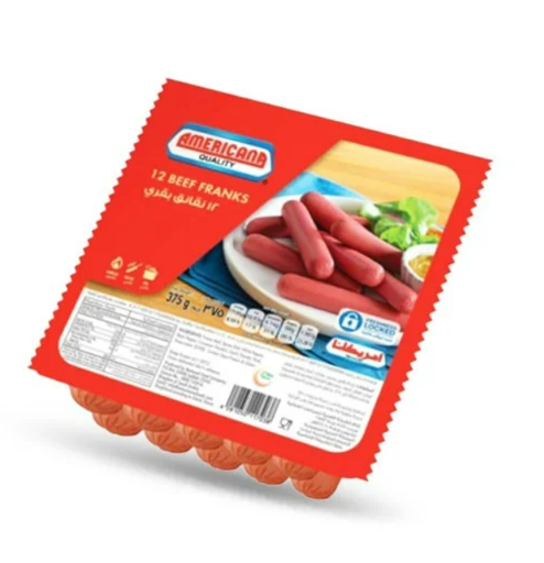 Americana Beef Franks Jumbo 375 gm × 24 - Carton