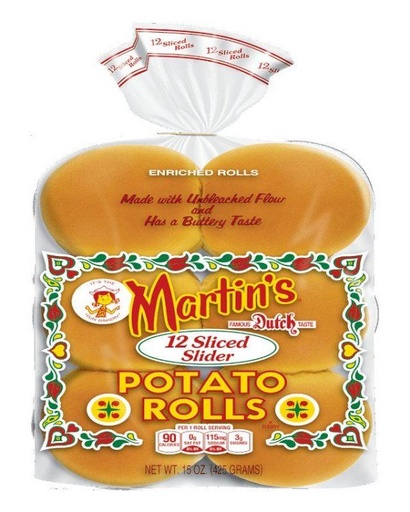 Martins Roll Potato Bun 3 inch 7 × 12 pcs