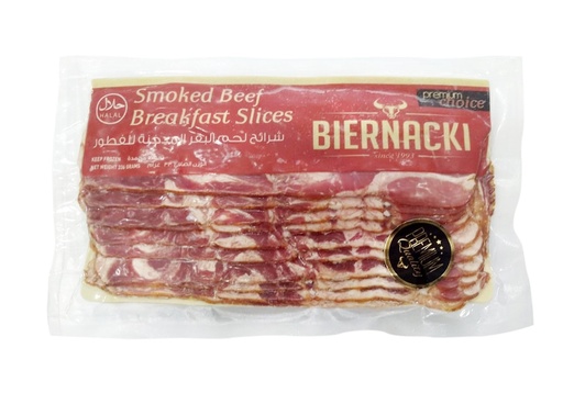 Biernacki Frozen Smoked Beef Slices 500 gm × 30 - Carton